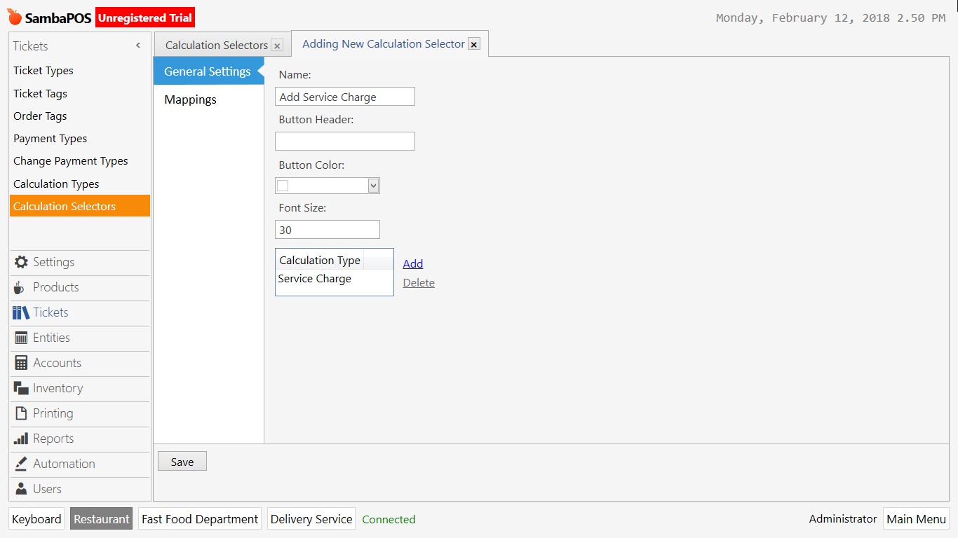 2 3 13 how to add service charge sambapos knowledgebase