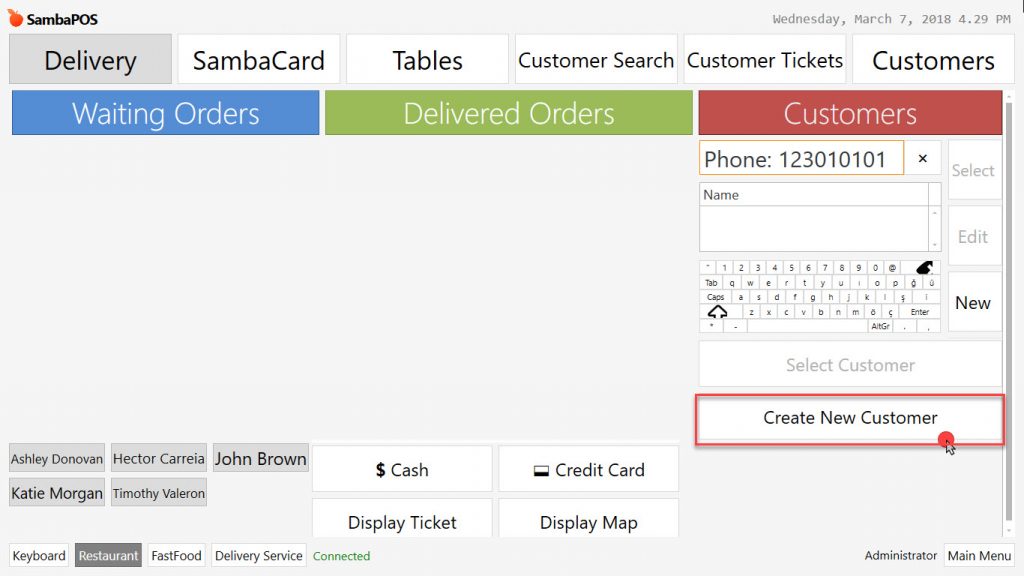4.5. How to Use Caller ID for Delivery Service? – SambaPOS Knowledgebase