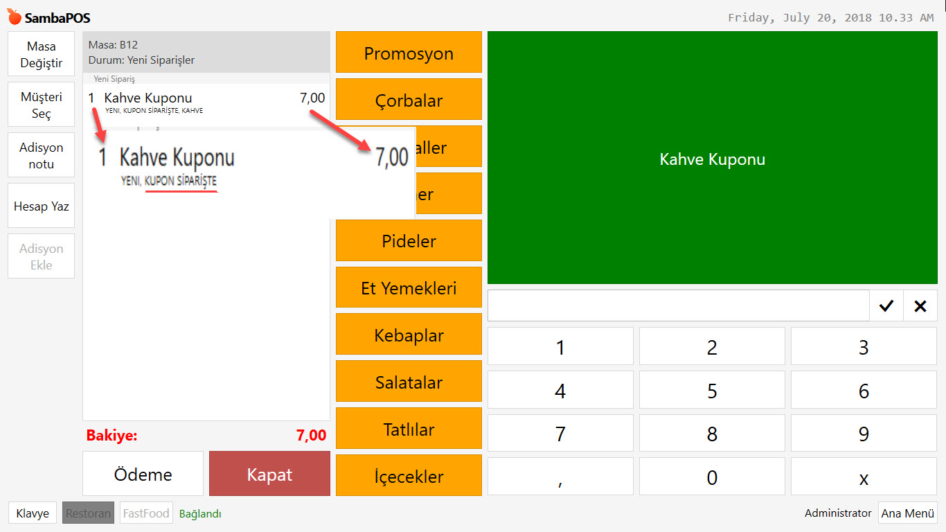 4.20.a. Kahve Kuponu Üretme ve Satma SambaPOS Knowledgebase
