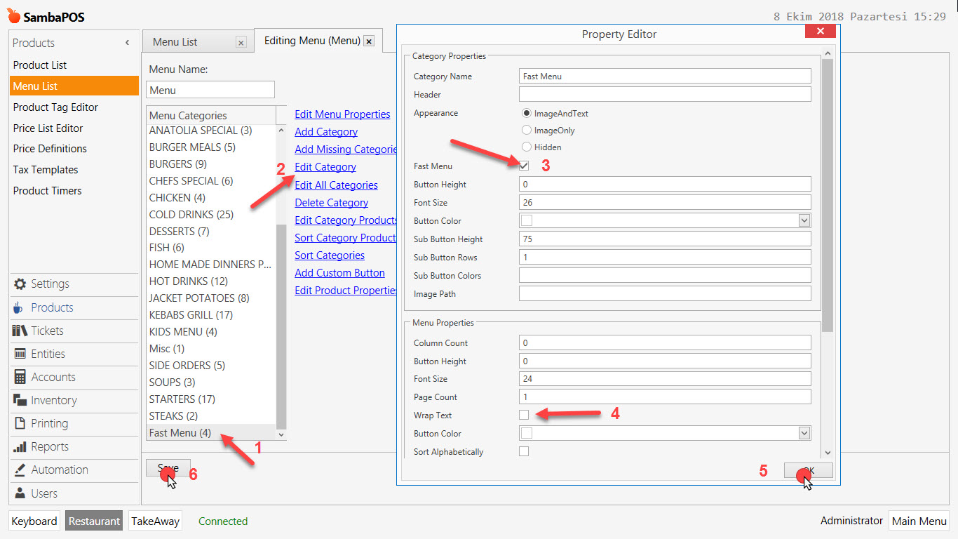 4.28. How to Track Stock Level of Items? – SambaPOS Knowledgebase