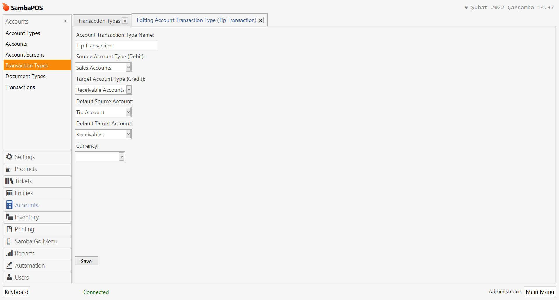 4.70. How to Add Tip Calculation – SambaPOS Knowledgebase