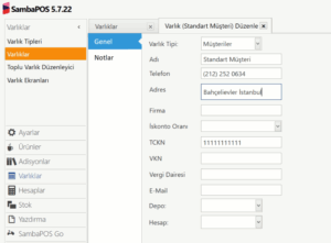 1. adım : Müşteri Oluştur